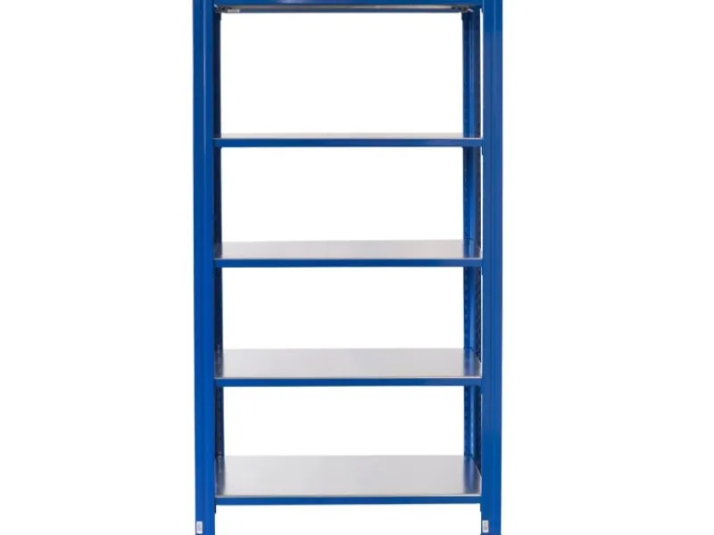 New AR Shelving T Profile Steckregal Blau & Verzinkt 250 x 80 x 50 cm 5 Böden 180 kg