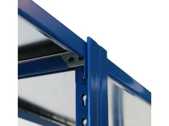 AR Shelving T Profile Zusatzmodul Blau & Verzinkt 200x80x30 cm 4 Böden 180 kg