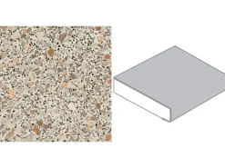 Outlet Arbeitsplatte 90 cm x 3,9 cm Meterware Mosaik Carmin