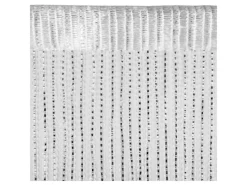 Discount Arsvita Fadenvorhang Metall Optik Gardine Vorhang Lurex Universalband 140 cm x 250 cm Weiß