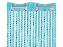 Arsvita Fadenvorhang Trennvorhang Dekoschal Gardine Metall-Optik Ösen 140 cm x 250 cm