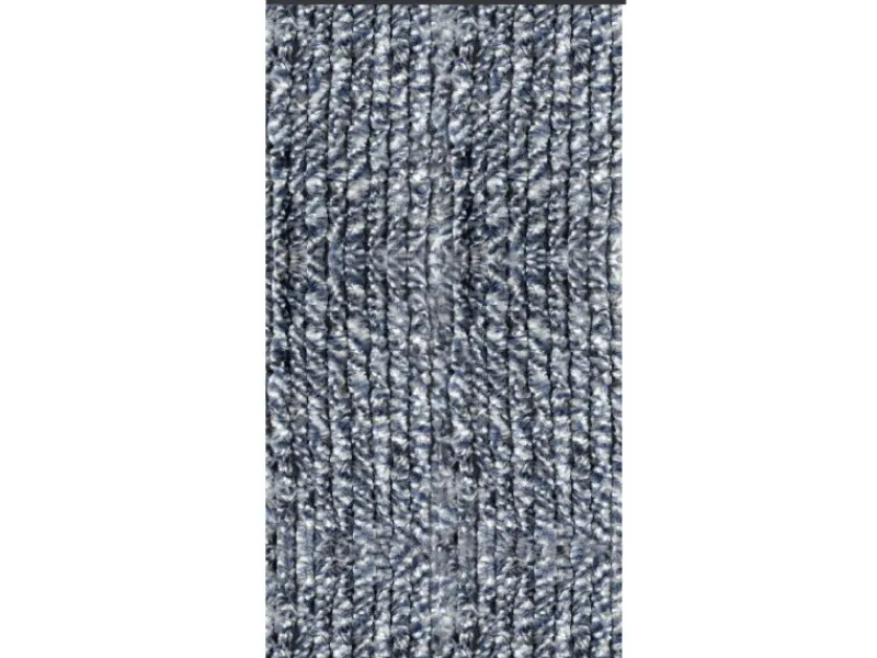 Arsvita Flauschvorhang Flauschgardine Vorhang 90 cm x 220 cm Meliert Blau Weiß Silber