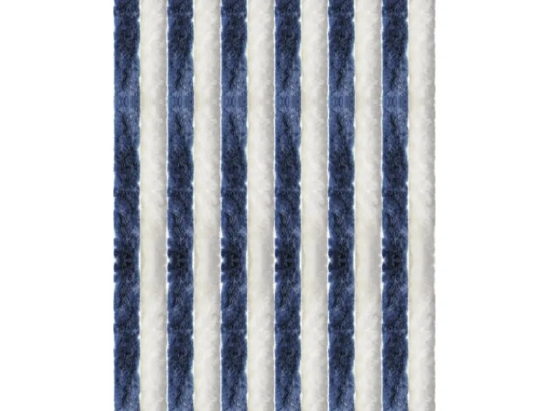 Online Arsvita Flauschvorhang Flauschgardine Vorhang 56 cm x 185 cm Unistreifen Dunkelblau Weiß