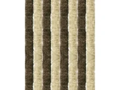 New Arsvita Flauschvorhang Flauschgardine Vorhang 56 cm x 185 cm Unistreifen Beige Braun