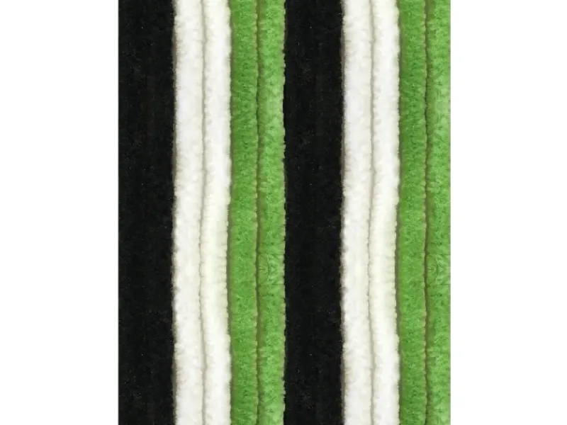 Online Arsvita Flauschvorhang Flauschgardine Vorhang 90 cm x 220 cm Unistreifen Schwarz Grün Weiß