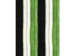 Outlet Arsvita Flauschvorhang Flauschgardine Vorhang 120 cm x 200 cm Unistreifen Schwarz Grün Weiß