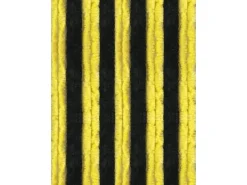 Hot Arsvita Flauschvorhang Flauschgardine Vorhang 120 cm x 200 cm Unistreifen Schwarz Gelb