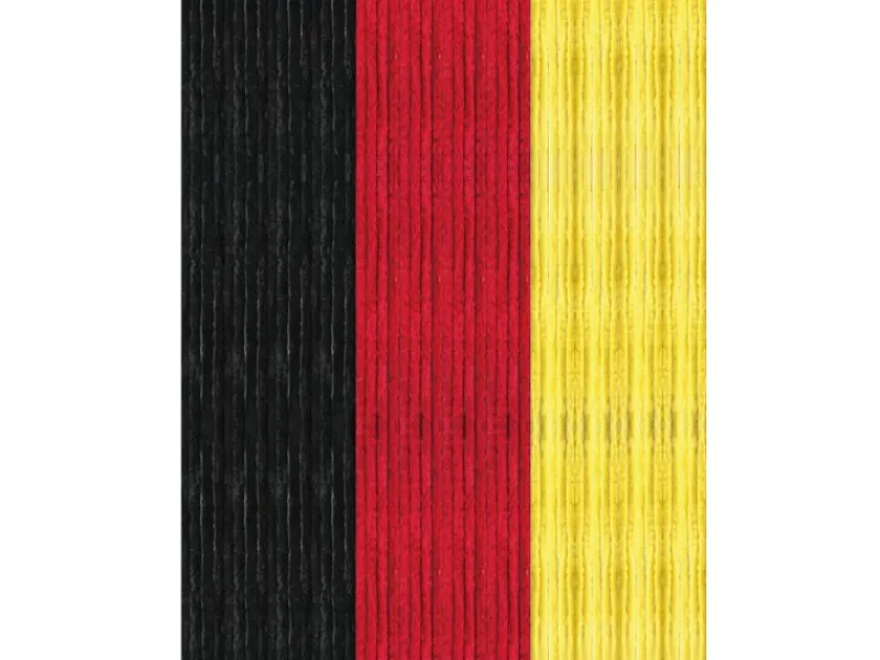 Arsvita Flauschvorhang Flauschgardine Vorhang 90 cm x 200 cm Unistreifen Schwarz Rot Gelb