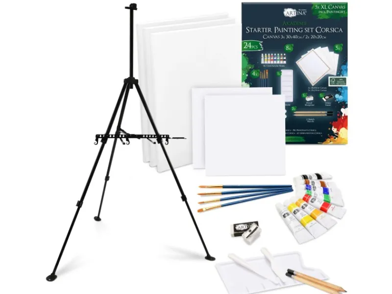 Hot Artina Corsica Malset mit Paris Staffelei Mehrfarbig