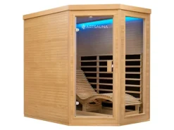 Discount Artsauna Infrarotkabine Wärmekabine Esbjerg mit Triplex Heizsystem und Hemlockholz