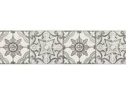 Hot AS-Creation A.S. Création Borte selbstklebend Fliese 5 m x 13 cm Schwarz-Weiß