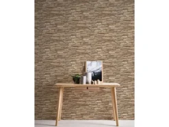 Best AS-Creation A.S. Création Tapete Stein-Optik Braun und Beige 53 cm x 10,05 m AS-958332