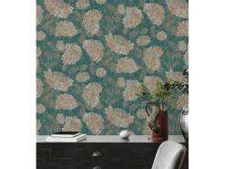 AS-Creation A.S. Création Vliestapete Blumen Grün Gold Grün-Gold
