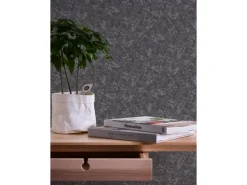 AS-Creation A.S. Création Vliestapete Blätter Schwarz Grau