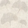AS-Creation A.S. Création Vliestapete Designbook Ginkgoblatt Beige-Silber FSC®