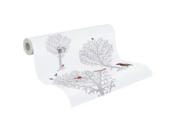 AS-Creation A.S. Création Vliestapete Kinderzimmer Waldtiere Wald Bär Fuchs Bunt Weiß FSC®