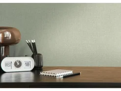 Best AS-Creation A.S. Création Vliestapete Uni Textiloptik FSC® Grün