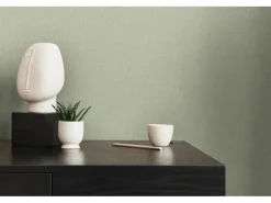 Best AS-Creation A.S. Création Vliestapete Uni Textiloptik FSC® Grün