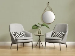 Best AS-Creation A.S. Création Vliestapete Uni Textiloptik FSC® Grün