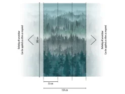 AS-Creation A.S. Creation Fototapete Wald 1,59 m x 2,8 m Blau-Grau FSC®