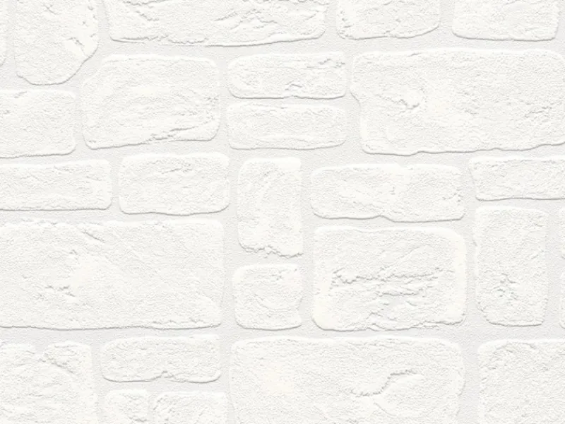 New AS-Creation A.S. Creation Strukturprofiltapete Dekora Natur Stein Weiß FSC®