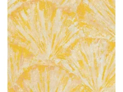 Online AS-Creation A.S. Creation Vliestapete Grafik Floral 10,05 m x 0,53 m -Creme FSC® Gelb