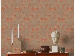 AS-Creation Vliestapete Ornament Klassisch Matt Leicht Strukt. Orange Türkis