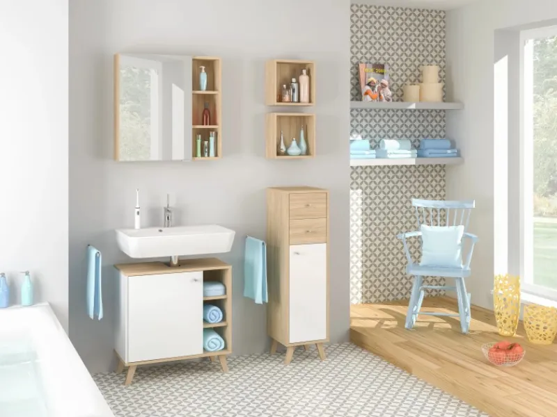 Astor Holzregal 30 cm Sven Eiche 2-teilig FSC®