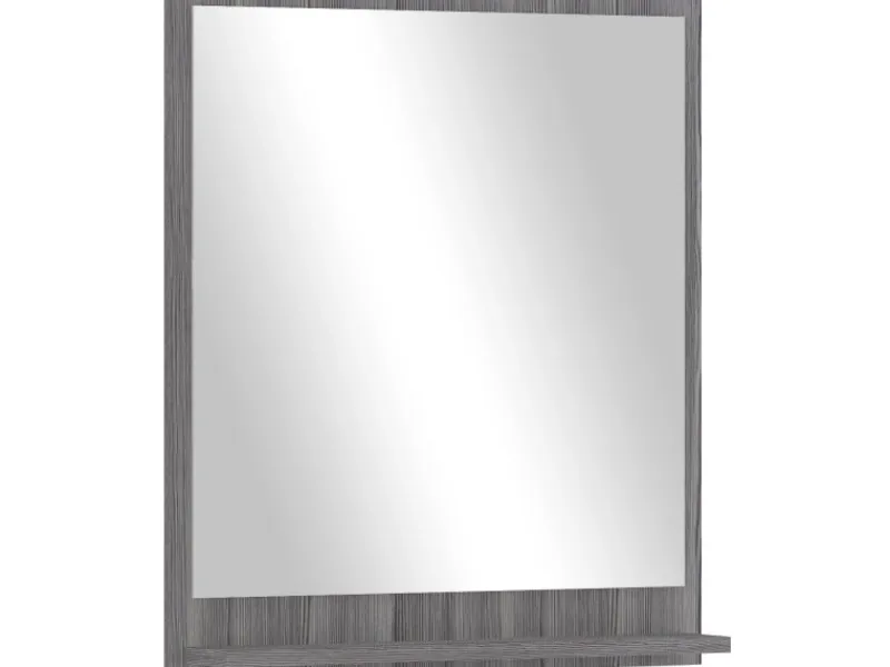 Astor Spiegel 60 cm x 68 cm Oslo Holz Grau mit Ablage FSC®