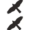 Aufkleber "Kontur Vögel'' 2er-Set 6,5 cm x 7 cm PVC-Folie