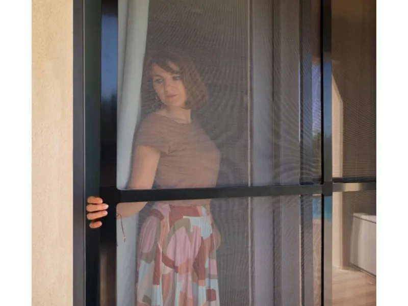 Sale Avosdim Fliegengitter Schiebetür Aluminium 160cm x 240cm Anthrazitgrau