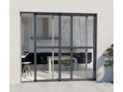 Sale Avosdim Fliegengitter Schiebetür Aluminium 160cm x 240cm Anthrazitgrau
