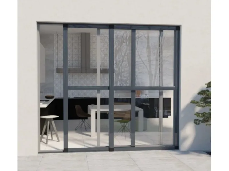 Sale Avosdim Fliegengitter Schiebetür Aluminium 160cm x 240cm Anthrazitgrau