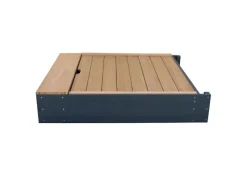 AXI Sandkasten Mandy Stauraum und Deckel Anthr. Braun 90 cm x 74 cm x 100 cm