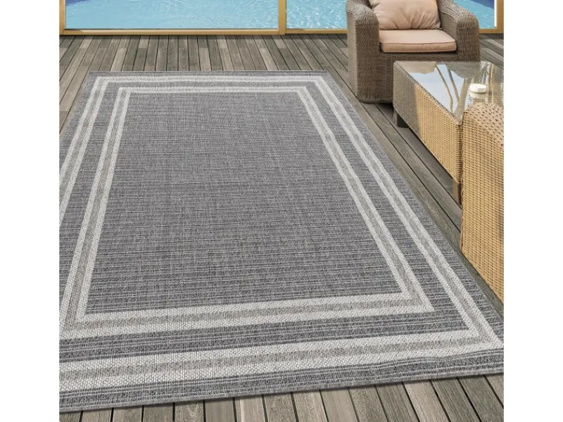 Best Ayyildiz In- und Outdoor-Teppich Aruba 4901 200 cm x 290 cm Grau