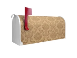 Discount Banjado Amerikanischer Briefkasten Weiß 48x22x16cm US Mailbox Letterbox Postkasten Stahl Pulverbeschichtet Motiv Tapete Beige