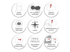 Discount Banjado Amerikanischer Briefkasten Weiß 48x22x16cm US Mailbox Letterbox Postkasten Stahl Pulverbeschichtet Motiv Tapete Beige