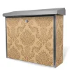 Best Banjado Briefkasten Edelstahl 38.5x31.5x12cm Ohne Zeitungsfach Inkl. Montagematerial Motiv Tapete Beige