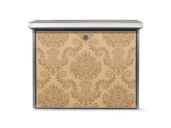 Best Banjado Briefkasten Edelstahl 38.5x31.5x12cm Ohne Zeitungsfach Inkl. Montagematerial Motiv Tapete Beige
