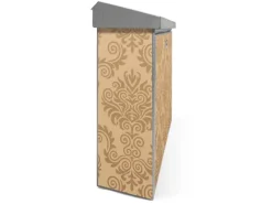 Best Banjado Briefkasten Edelstahl 38.5x31.5x12cm Ohne Zeitungsfach Inkl. Montagematerial Motiv Tapete Beige