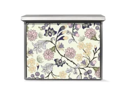 New Banjado Briefkasten Edelstahl 38.5x31.5x12cm Ohne Zeitungsfach Inkl. Montagematerial Motiv Florale Tapete