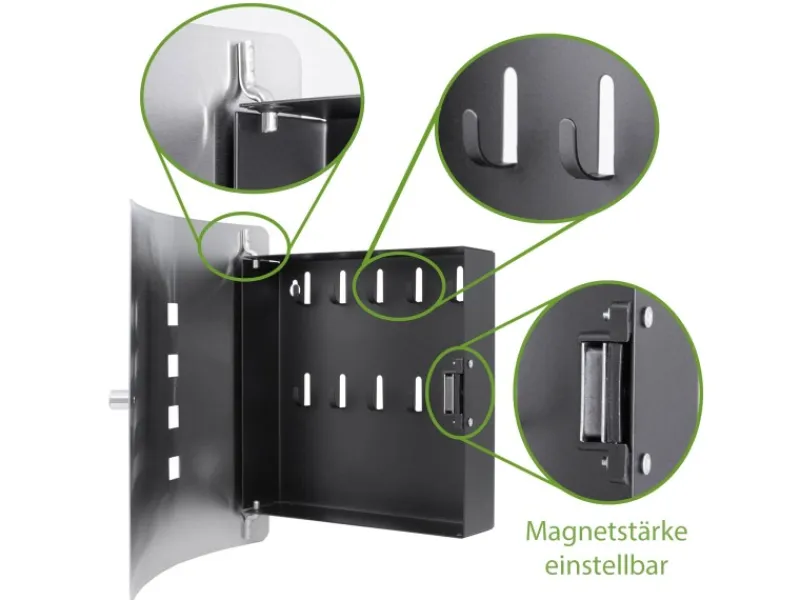 Sale Banjado Design Schlüsselkasten Aus Edelstahl Für 10 Schlüssel 24x21,5x7cm Mit Magnetverschluss Motiv London Red Telephone