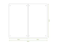 Discount Banjado Herdabdeckplatte Glas 2 Teilig Je 30x52CM Schneidebrett Herdabdeckung Mit Motiv Alte Tapeten