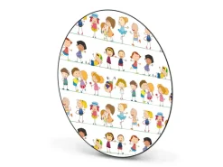 New Banjado Magnettafel Rund Größe 47cm Magnetwand Schwarz Aus Metall Magnetpinnwand Pinnwand Motiv Kinder