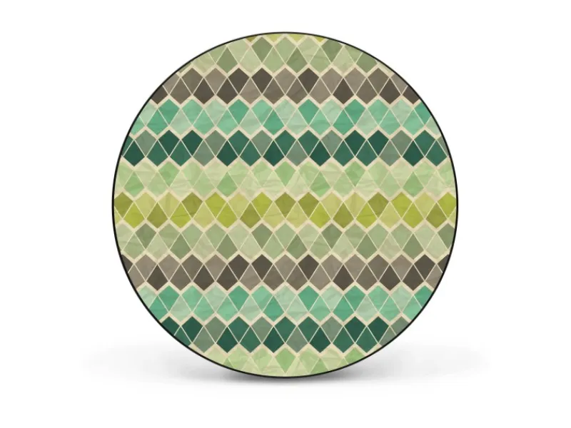 Clearance Banjado Magnettafel Rund Größe 47cm Magnetwand Schwarz Aus Metall Magnetpinnwand Pinnwand Motiv Vier Farben Grün