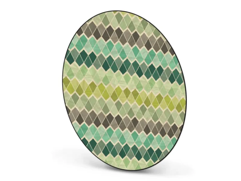 Clearance Banjado Magnettafel Rund Größe 47cm Magnetwand Schwarz Aus Metall Magnetpinnwand Pinnwand Motiv Vier Farben Grün