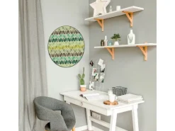 Clearance Banjado Magnettafel Rund Größe 47cm Magnetwand Schwarz Aus Metall Magnetpinnwand Pinnwand Motiv Vier Farben Grün