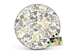 Outlet Banjado Magnettafel Rund Größe 47cm Magnetwand Schwarz Aus Metall Magnetpinnwand Pinnwand Motiv Florale Tapete