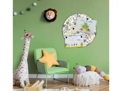 Outlet Banjado Magnettafel Rund Größe 47cm Magnetwand Schwarz Aus Metall Magnetpinnwand Pinnwand Motiv Florale Tapete