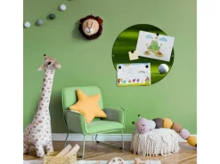 Banjado Magnettafel Rund Größe 47cm Magnetwand Schwarz Aus Metall Magnetpinnwand Pinnwand Motiv Einsamer Golfball